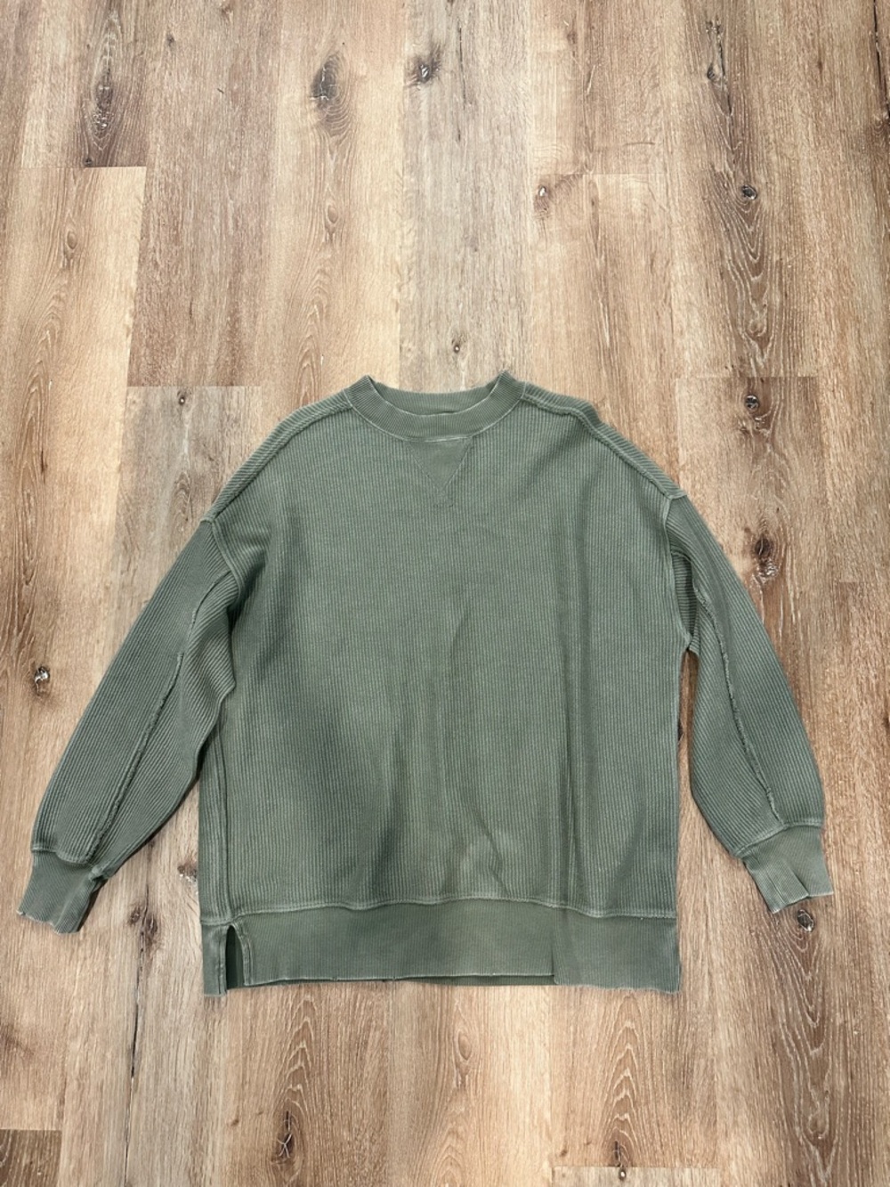 Aerie Oversized Long-sleeved Sweater - Women's XS - Olive Green